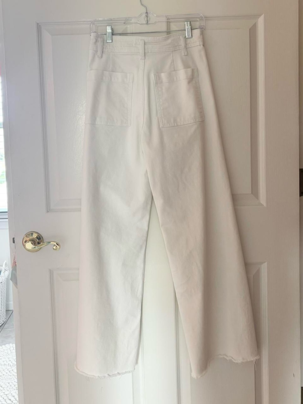 Zara White High Rise Wide Leg Jeans - Picture 2 of 4